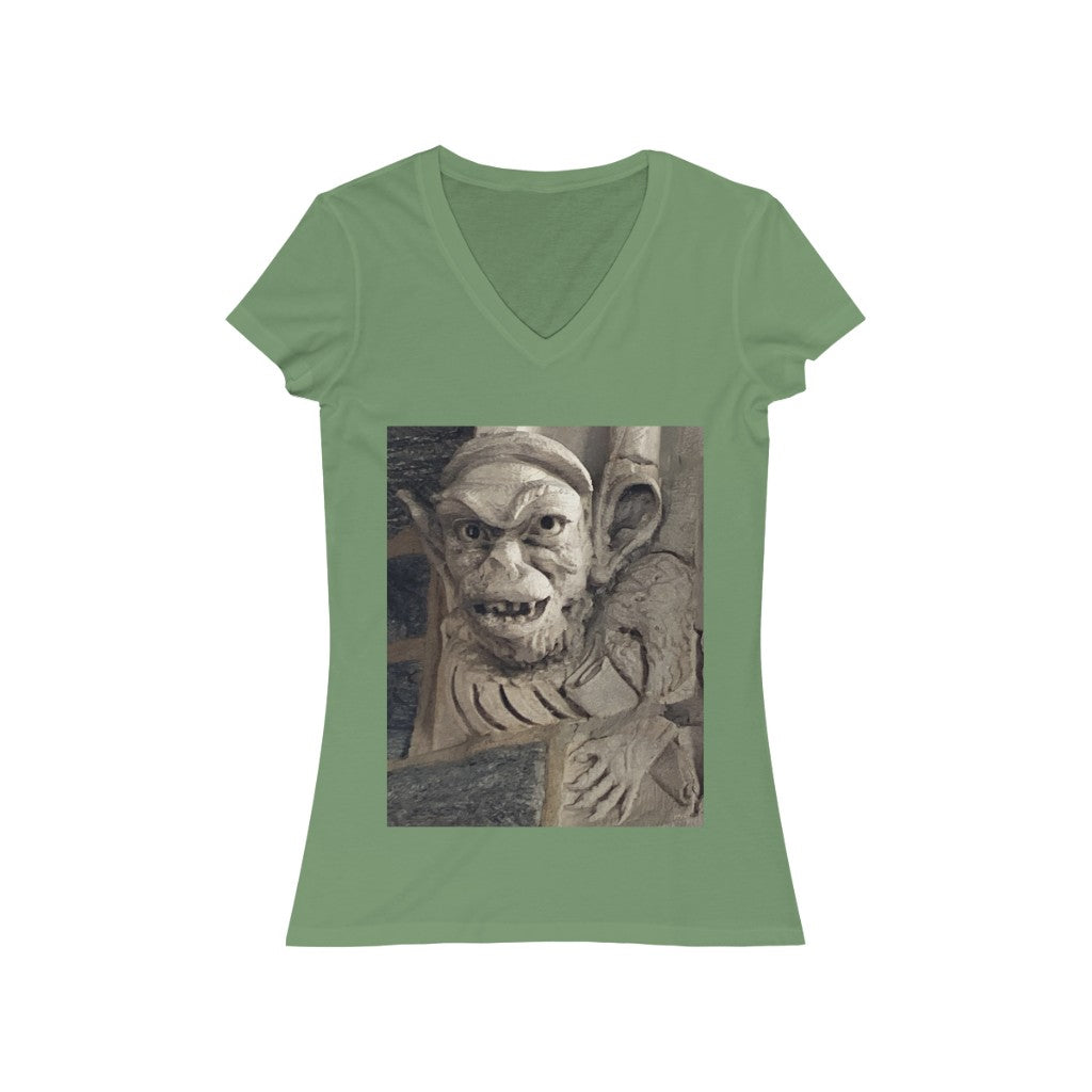 Face 3 - Women's Jersey Short Sleeve V-Neck Tee