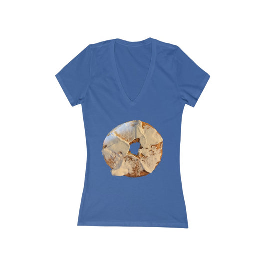 Bagel & Cream Cheese - Women's Jersey Short Sleeve V-Neck Tee
