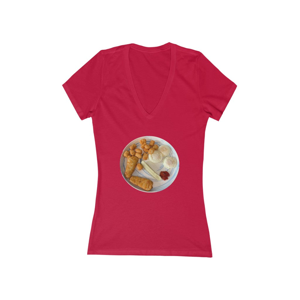 Eggs 1 - Women's Jersey Short Sleeve V-Neck Tee