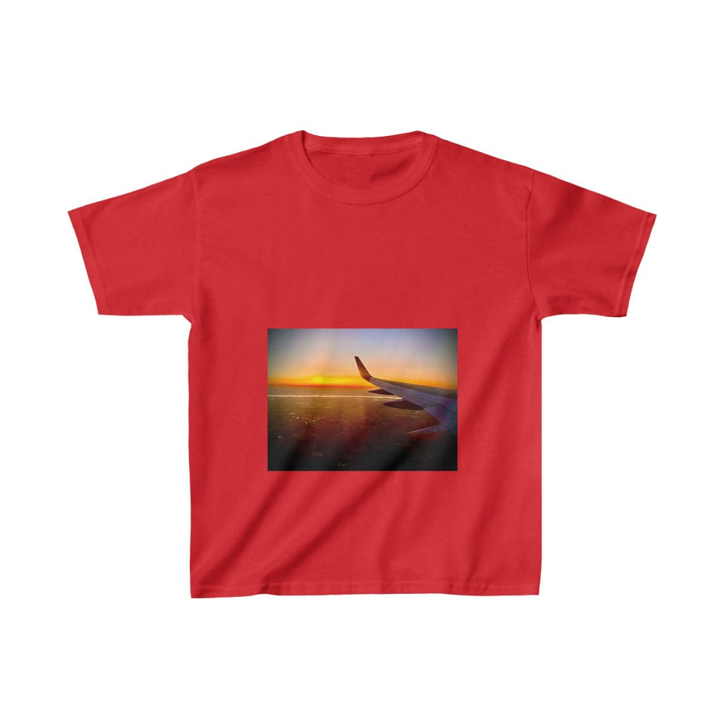 Plane & Sunset - Kids Heavy Cotton™ Tee