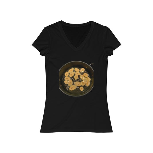 Fried Plantains - Women's Jersey Short Sleeve V-Neck Tee