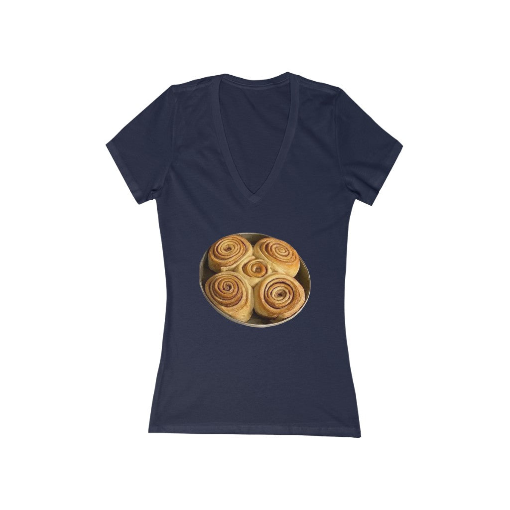 Cinnamon Buns - Women's Jersey Short Sleeve V-Neck Tee