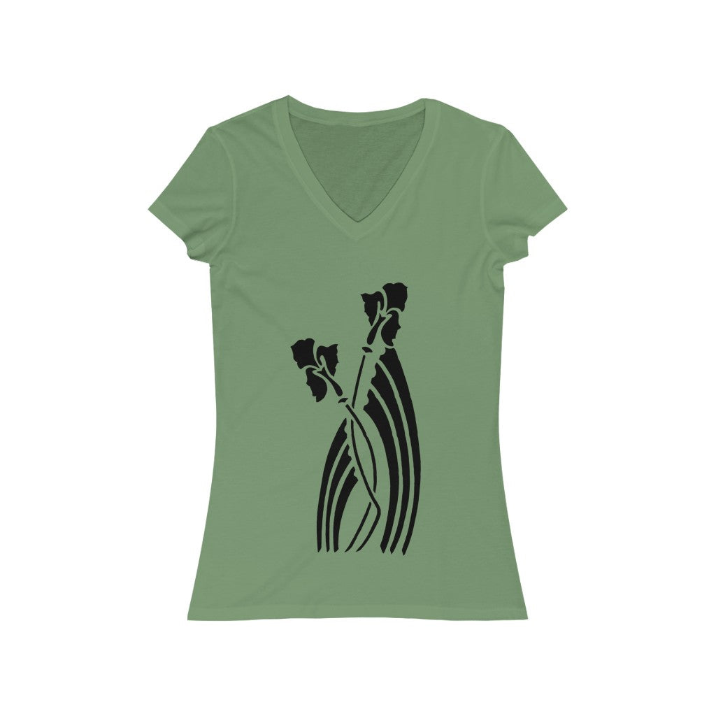 Flower 7 - Women's Jersey Short Sleeve V-Neck Tee
