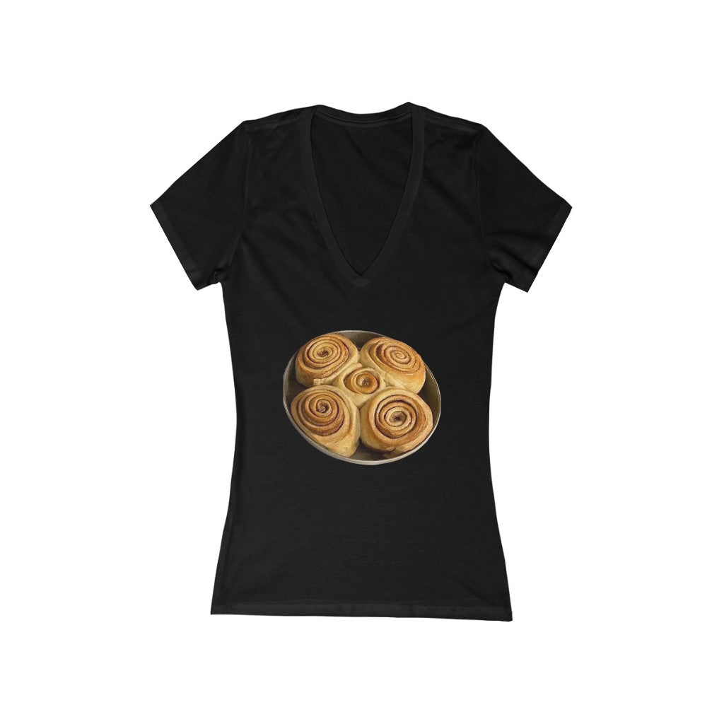Cinnamon Buns - Women's Jersey Short Sleeve V-Neck Tee