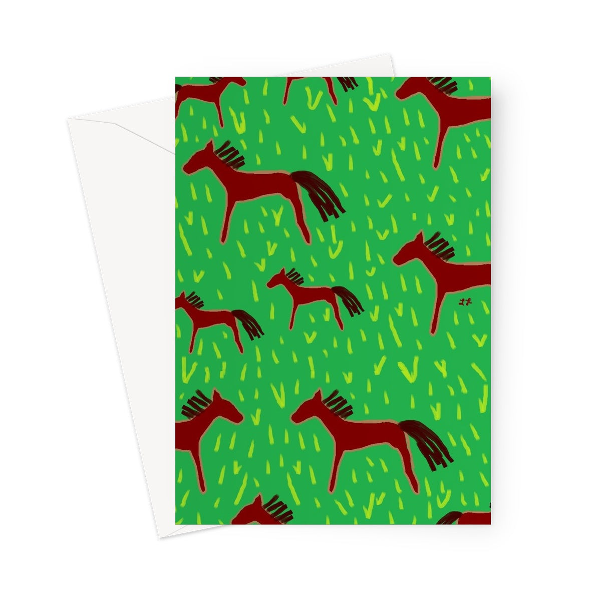 Horse Farm Field Greeting Card