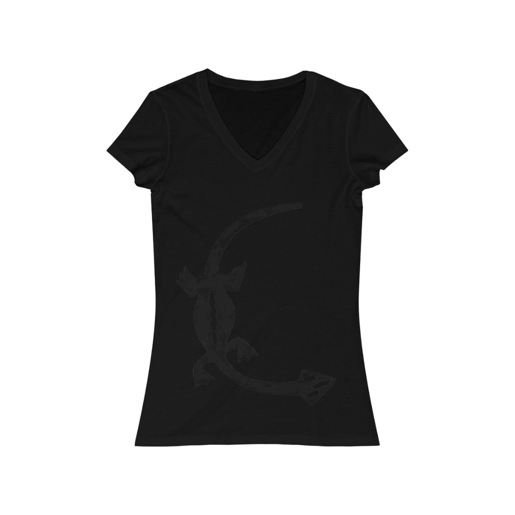 Dinosaur - Women's Jersey Short Sleeve V-Neck Tee