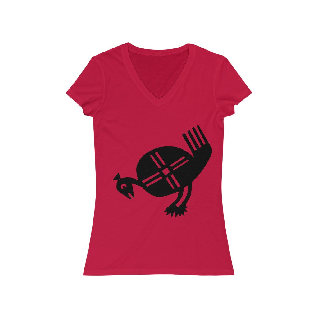 Bird From Art Room 1 - Women's Jersey Short Sleeve V-Neck Tee