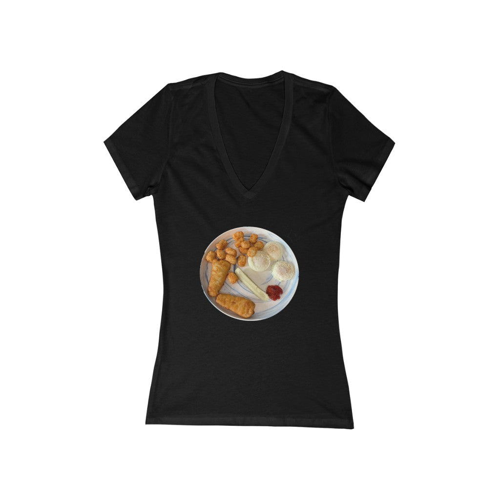 Eggs 1 - Women's Jersey Short Sleeve V-Neck Tee