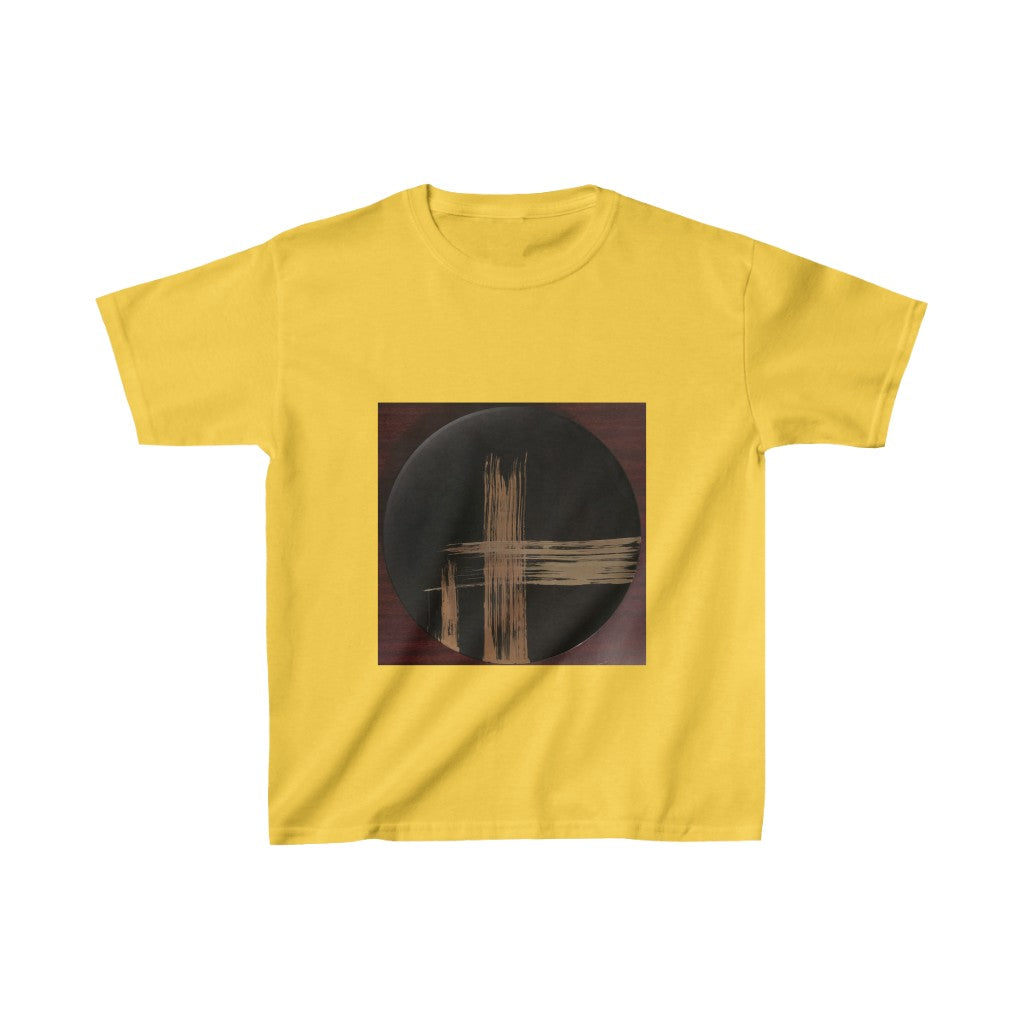 Black Plate with Gold Streaks - Kids Heavy Cotton™ Tee