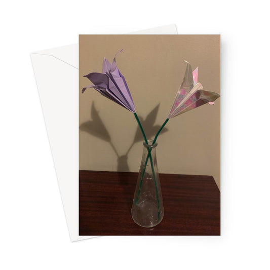 Origami Flowers Greeting Card