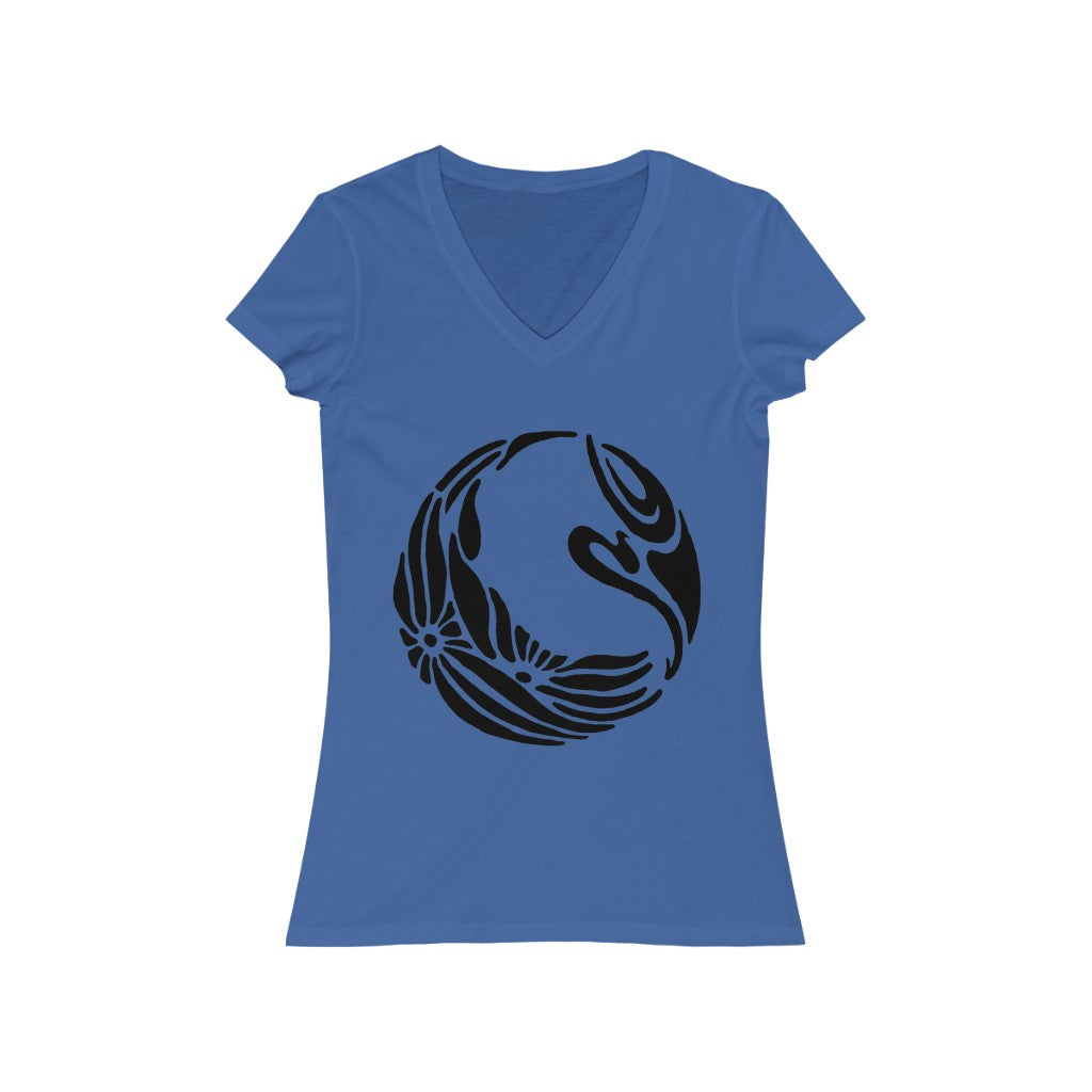 Circle 2 - Women's Jersey Short Sleeve V-Neck Tee