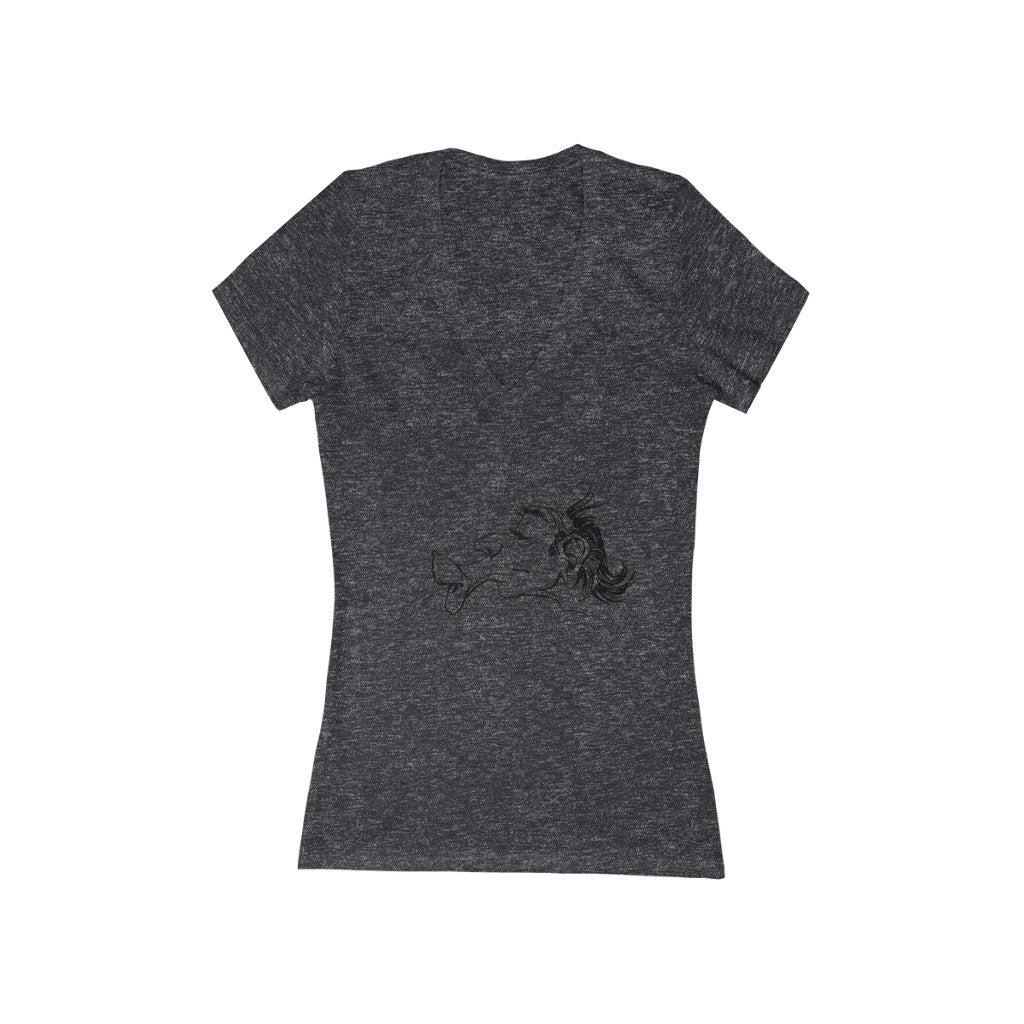 Big Lips - Women's Jersey Short Sleeve V-Neck Tee
