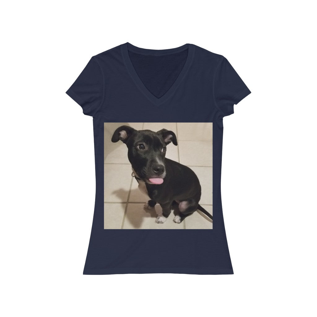 Cutey 2 - Women's Jersey Short Sleeve V-Neck Tee