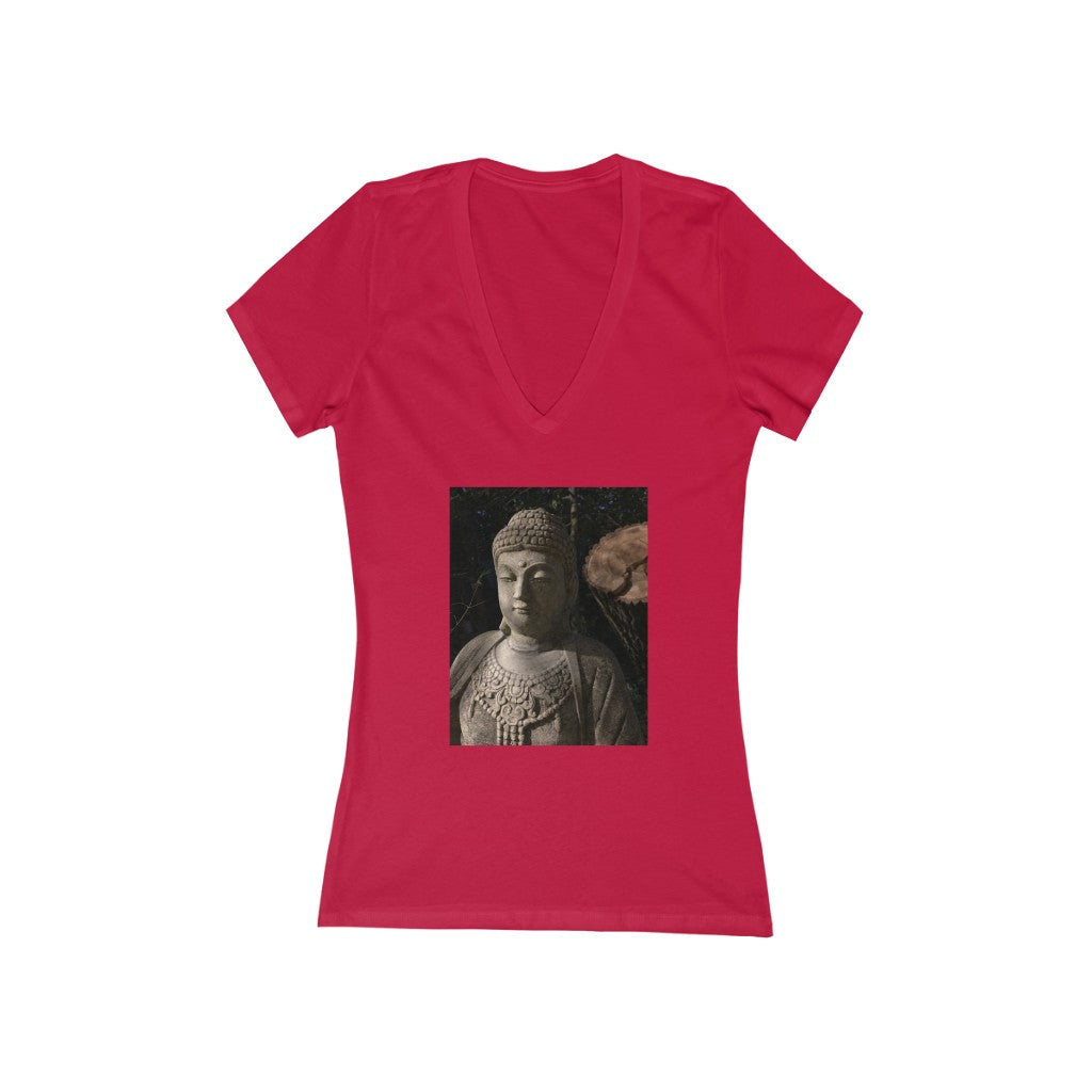 Buddha - Women's Jersey Short Sleeve V-Neck Tee