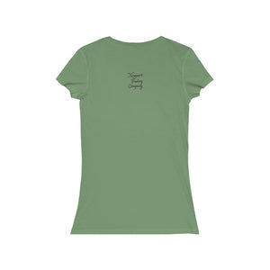 Wine Barrel in the Loire Valley - Women's Jersey Short Sleeve V-Neck Tee