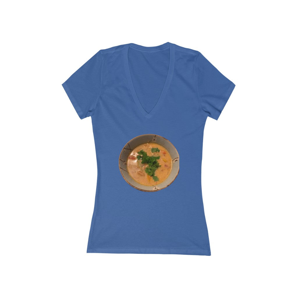 Curry - Women's Jersey Short Sleeve V-Neck Tee