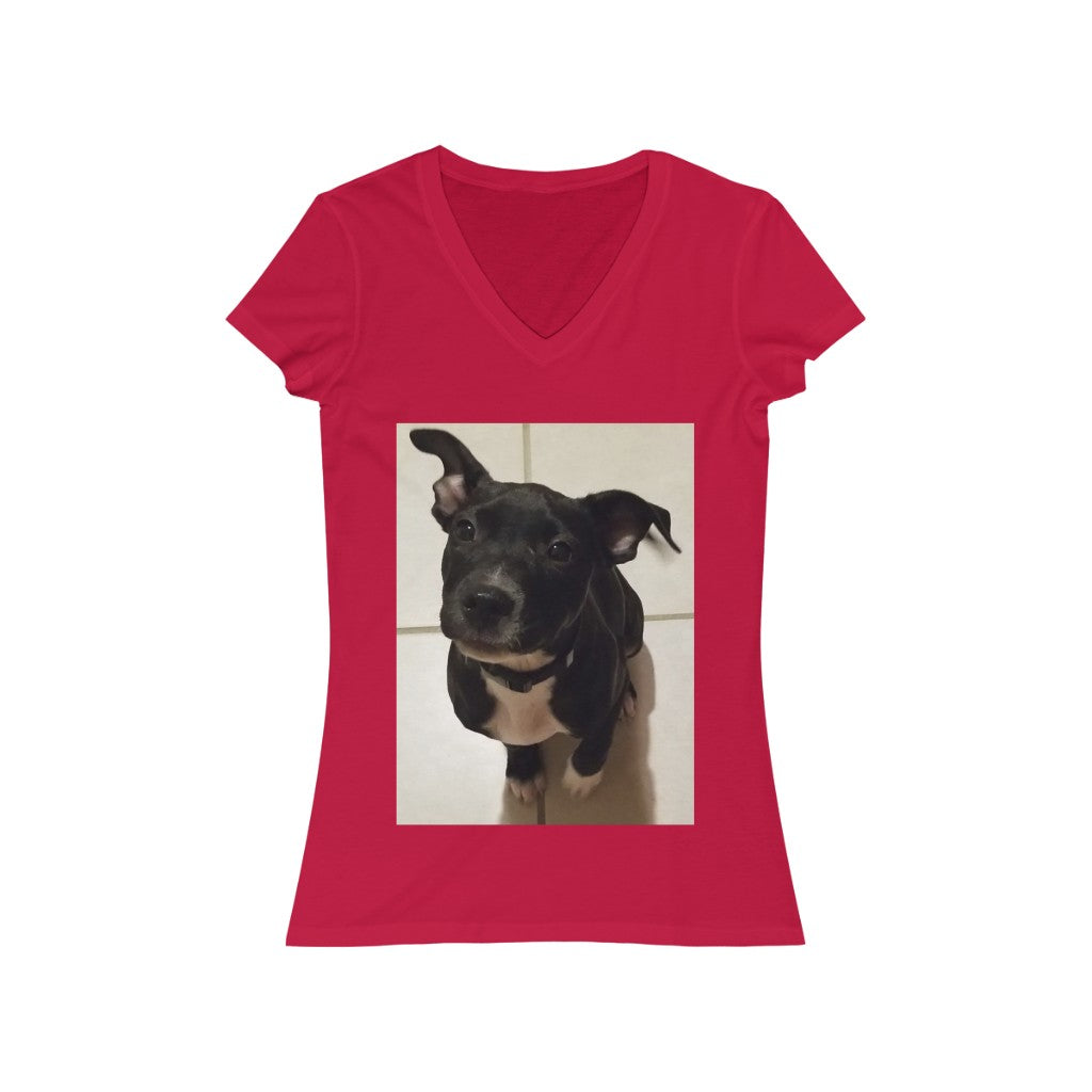 Cutey 1 - Women's Jersey Short Sleeve V-Neck Tee