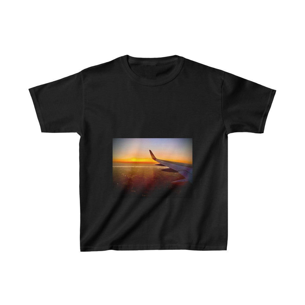 Plane & Sunset - Kids Heavy Cotton™ Tee