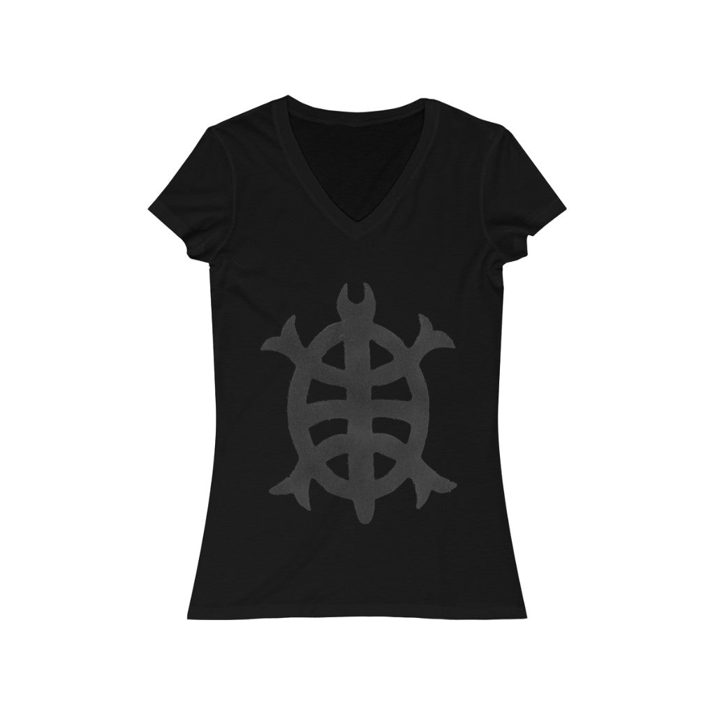 Turtle - Women's Jersey Short Sleeve V-Neck Tee