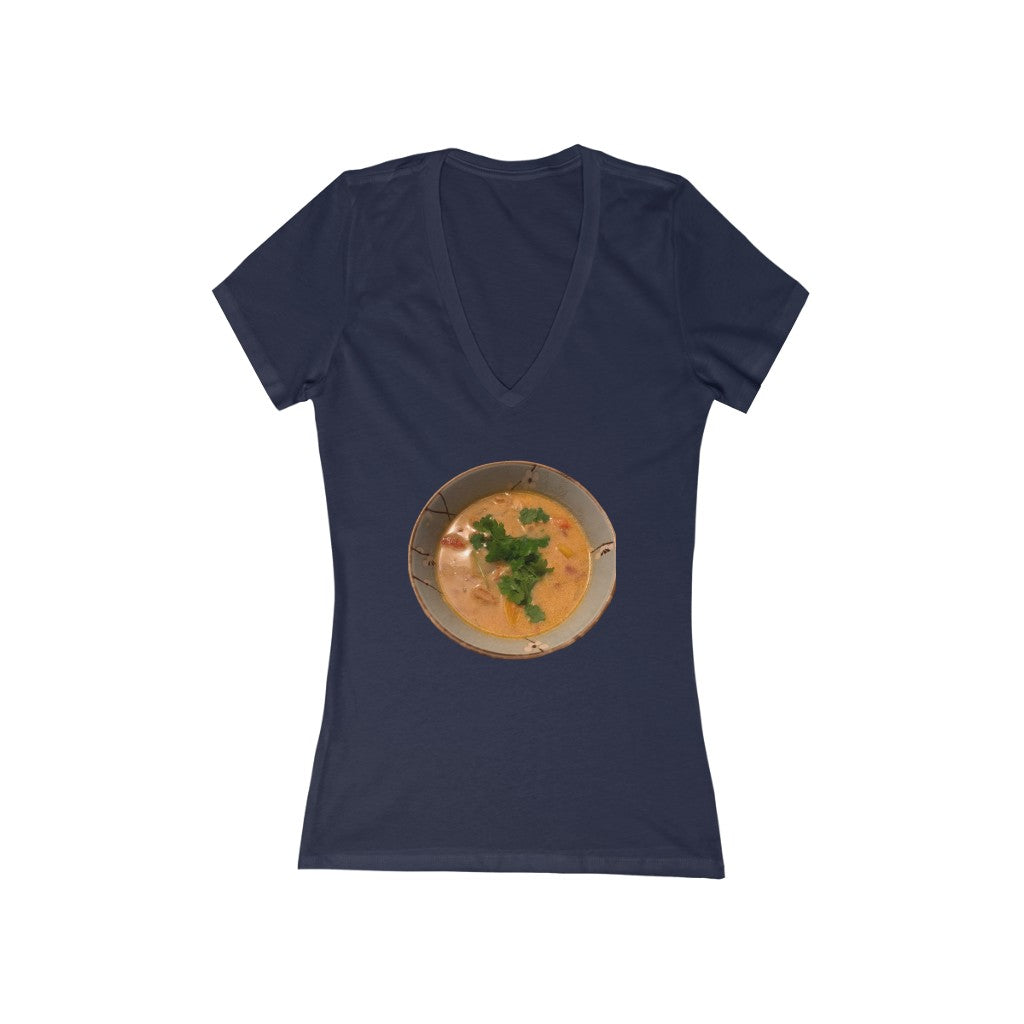 Curry - Women's Jersey Short Sleeve V-Neck Tee