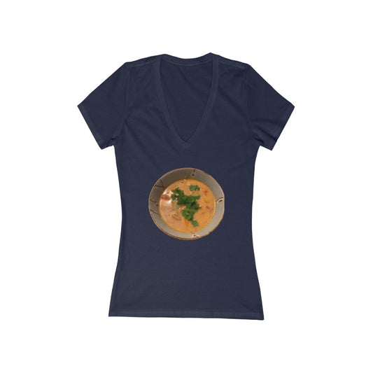 Curry - Women's Jersey Short Sleeve V-Neck Tee