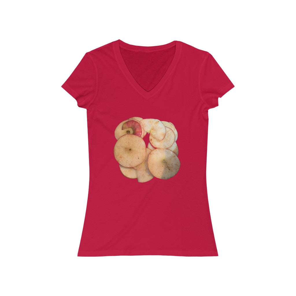 Spiced Apples - Women's Jersey Short Sleeve V-Neck Tee