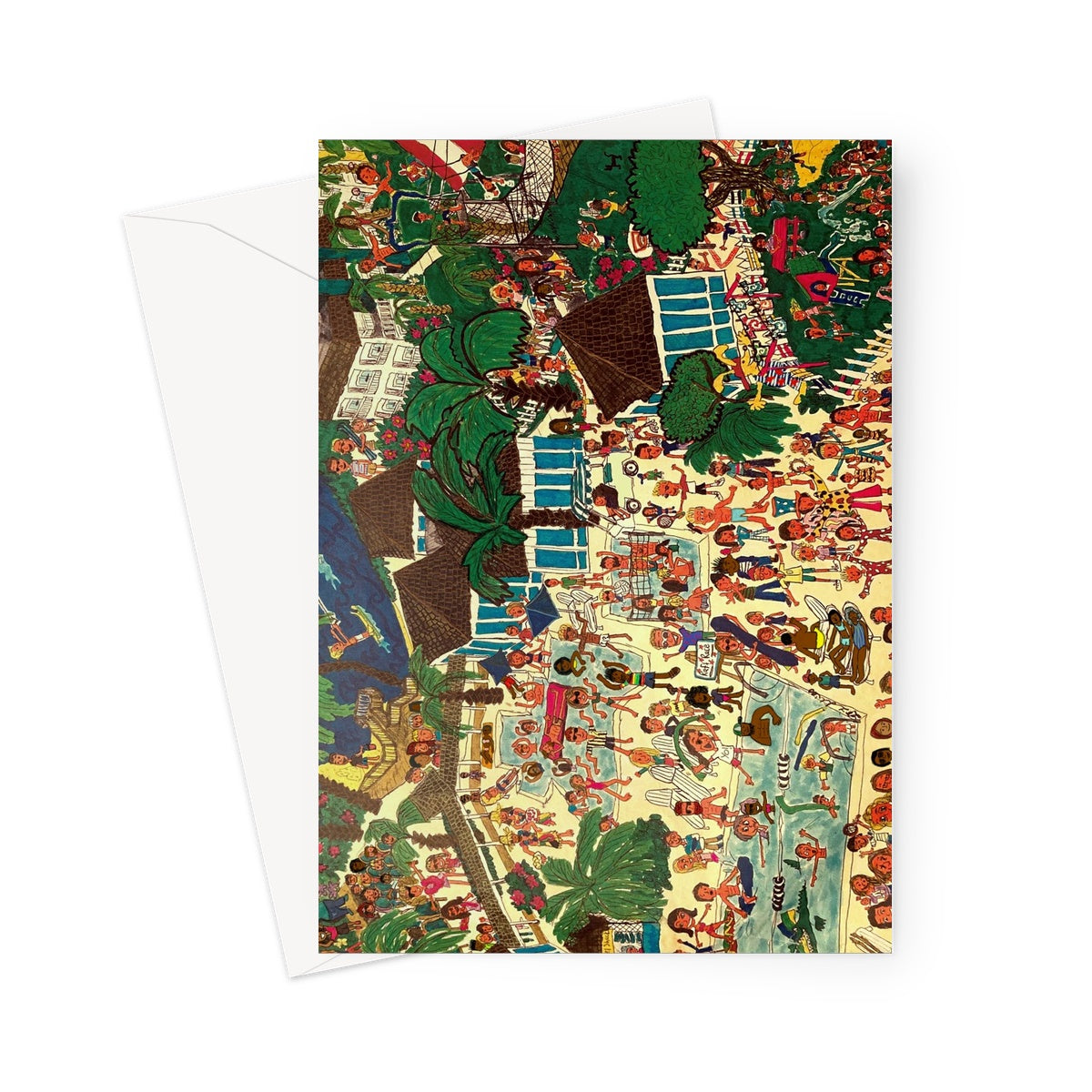 Tropical Party Resort Greeting Card