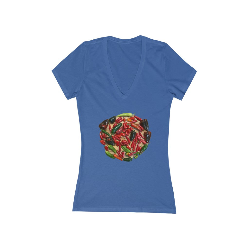 Ring of Fire 1 - Women's Jersey Short Sleeve V-Neck Tee