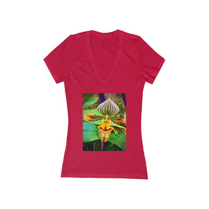 Orchid 2 - Women's Jersey Short Sleeve V-Neck Tee