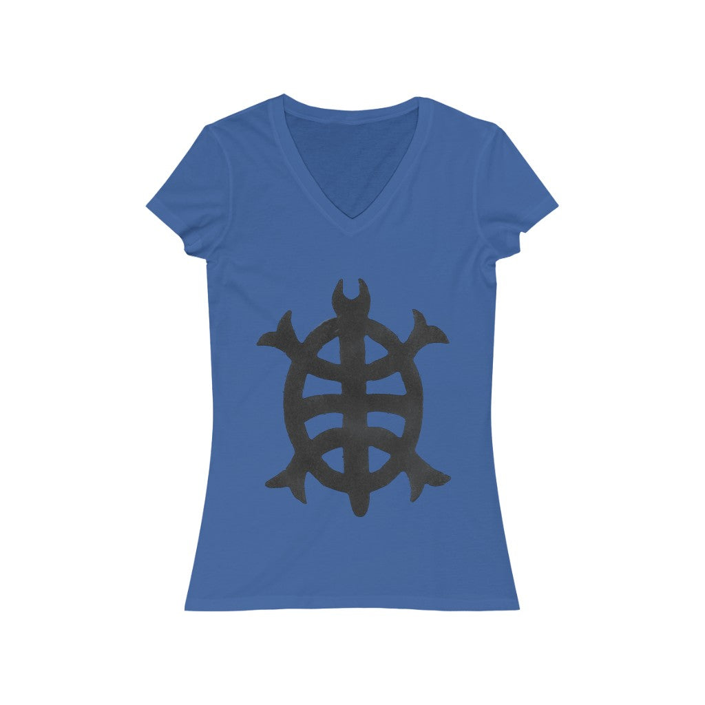 Turtle - Women's Jersey Short Sleeve V-Neck Tee