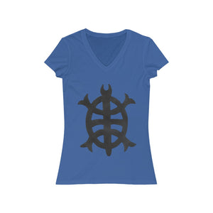 Turtle - Women's Jersey Short Sleeve V-Neck Tee
