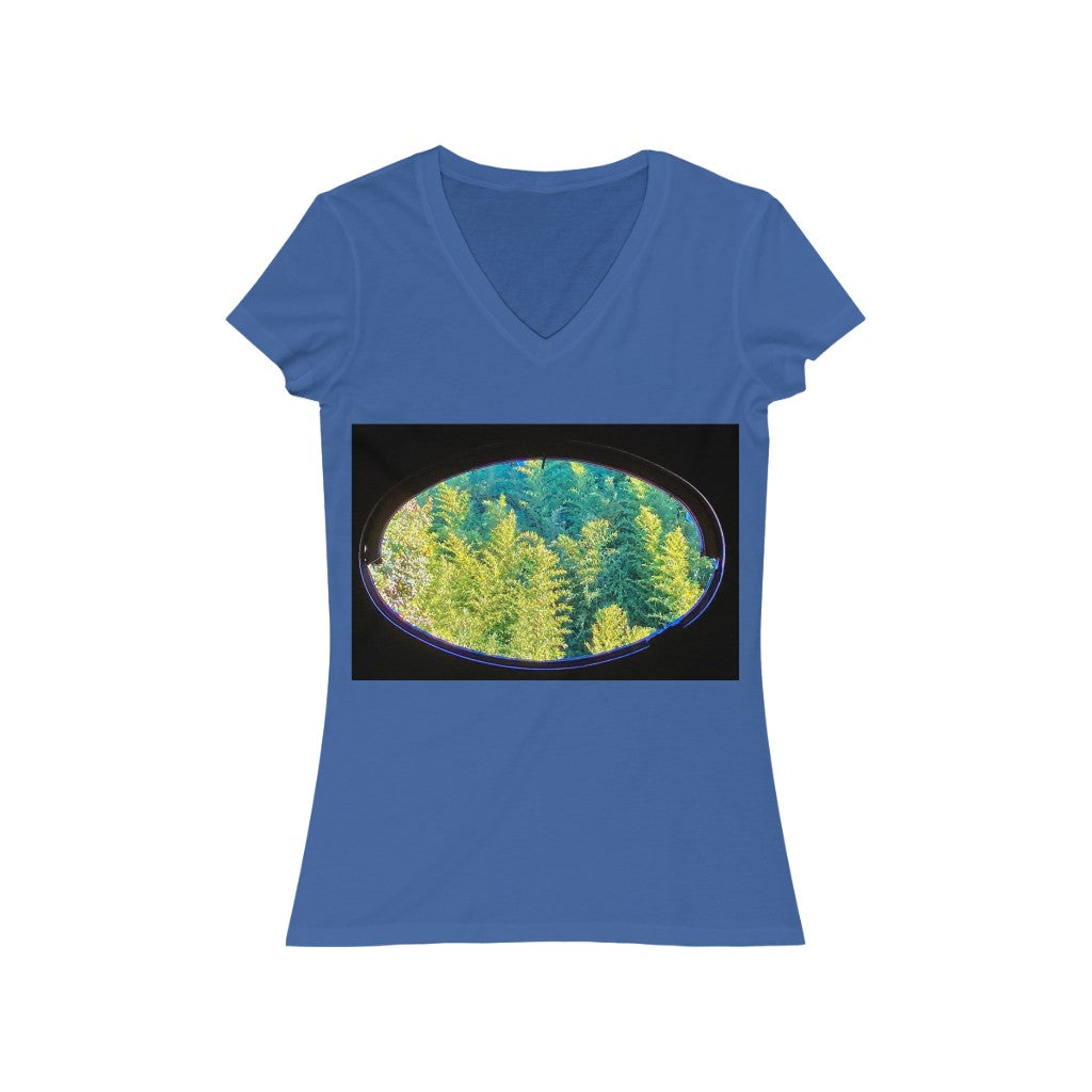Window - Women's Jersey Short Sleeve V-Neck Tee