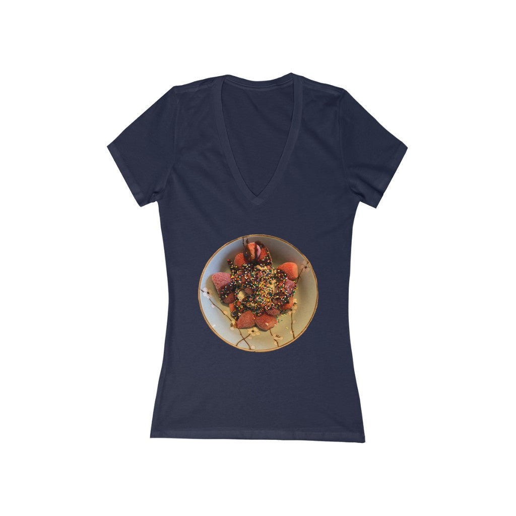 A Child's Delight - Women's Jersey Short Sleeve V-Neck Tee