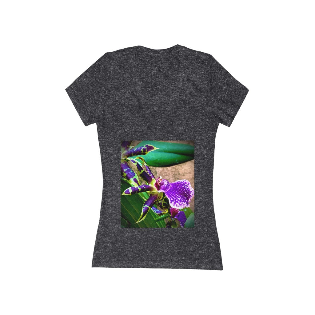Orchid 3 - Women's Jersey Short Sleeve V-Neck Tee