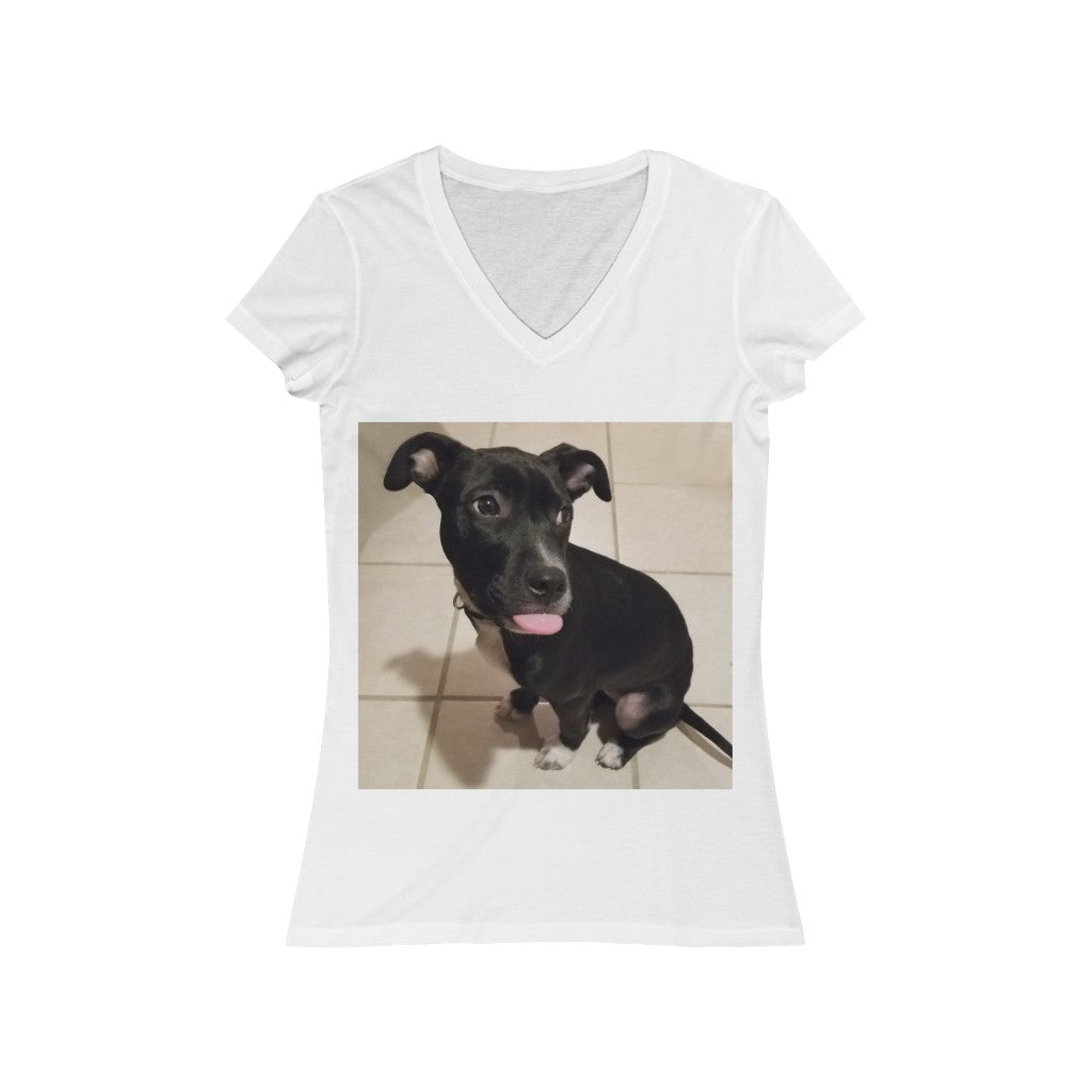 Cutey 2 - Women's Jersey Short Sleeve V-Neck Tee