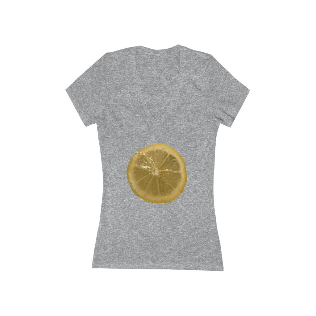 Lemon & Spices - Women's Jersey Short Sleeve V-Neck Tee