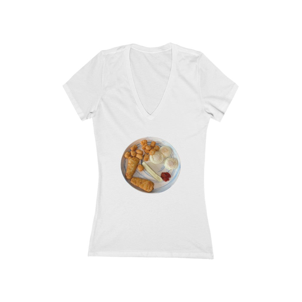 Eggs 1 - Women's Jersey Short Sleeve V-Neck Tee