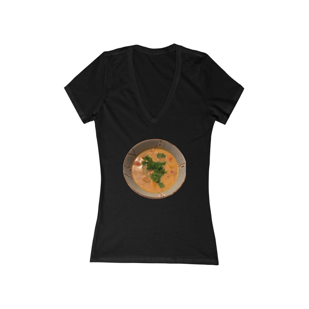 Curry - Women's Jersey Short Sleeve V-Neck Tee