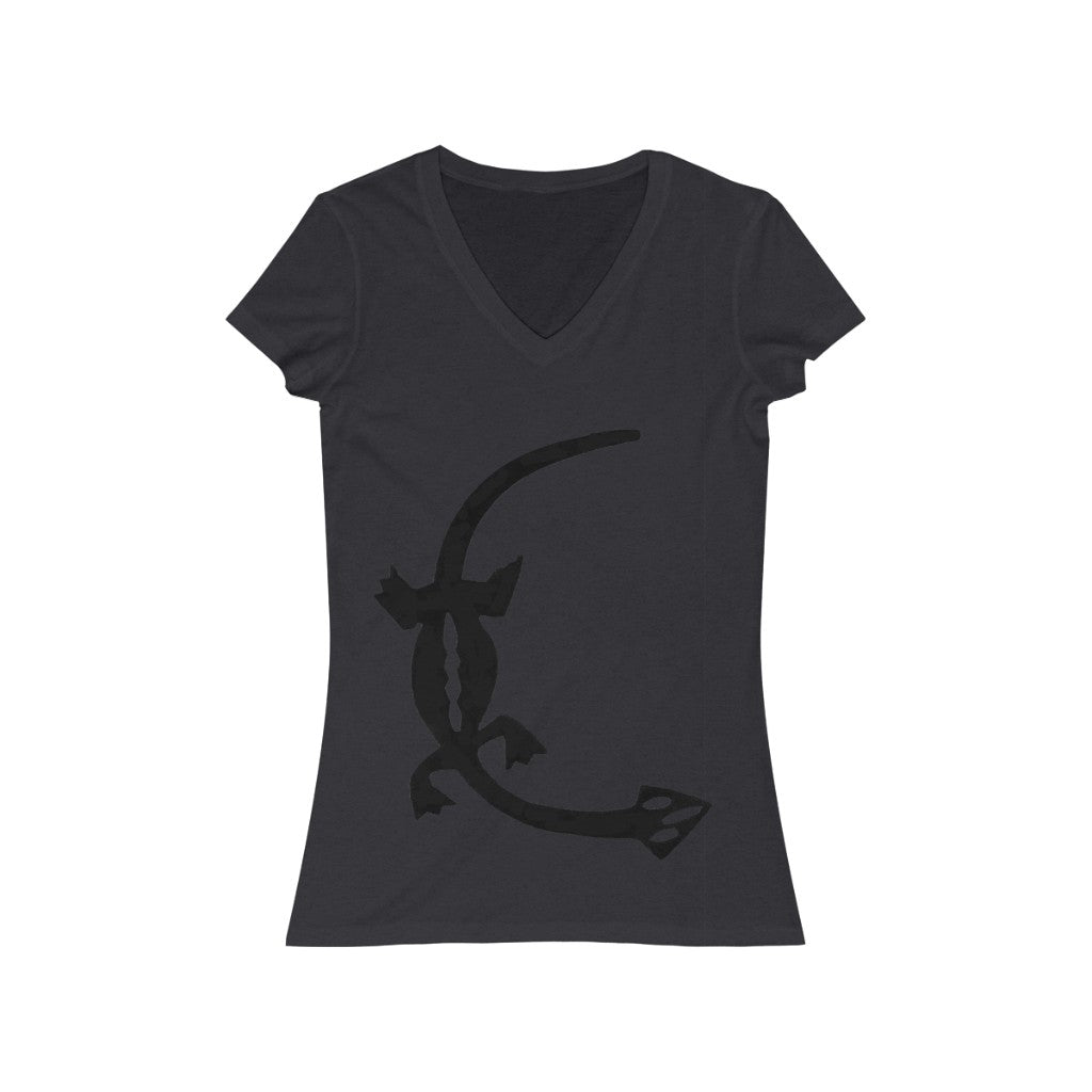 Dinosaur - Women's Jersey Short Sleeve V-Neck Tee
