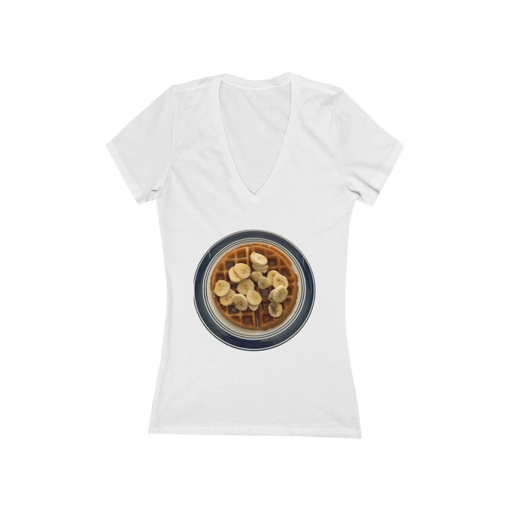 Belgian Waffle - Women's Jersey Short Sleeve V-Neck Tee