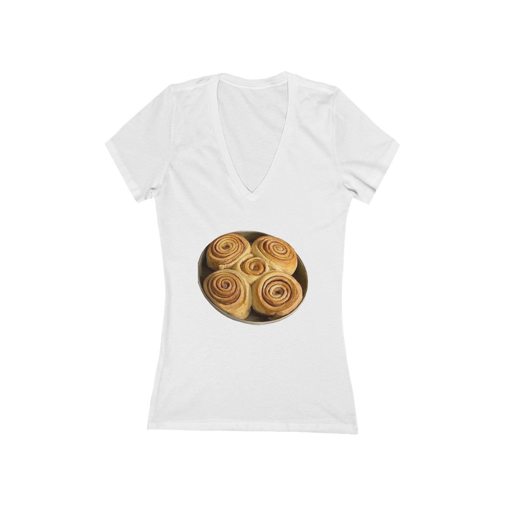 Cinnamon Buns - Women's Jersey Short Sleeve V-Neck Tee