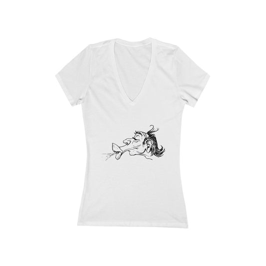 Big Lips - Women's Jersey Short Sleeve V-Neck Tee