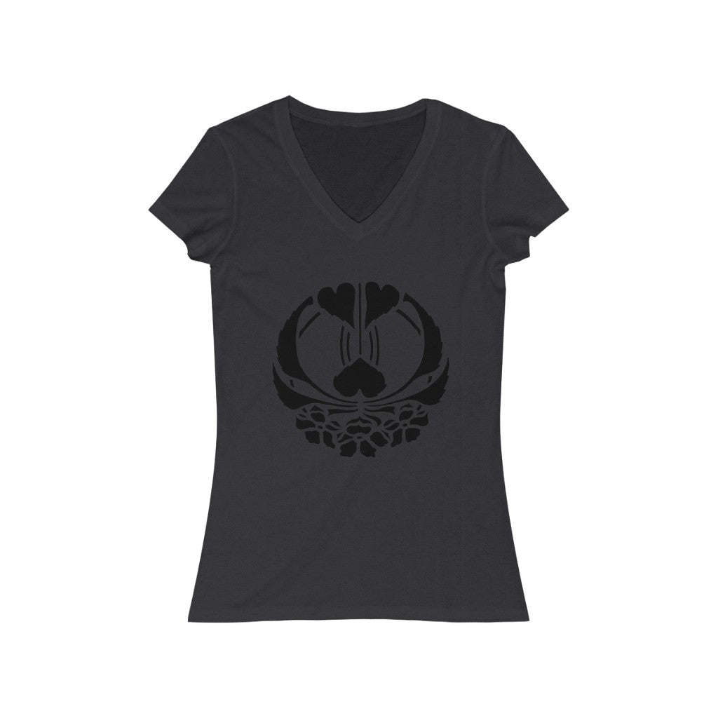 Flower 3 - Women's Jersey Short Sleeve V-Neck Tee