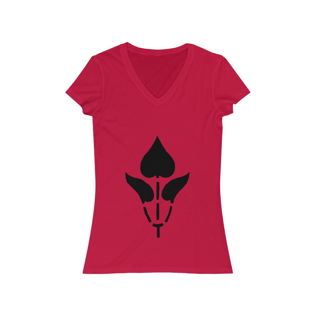 Flower 1 - Women's Jersey Short Sleeve V-Neck Tee