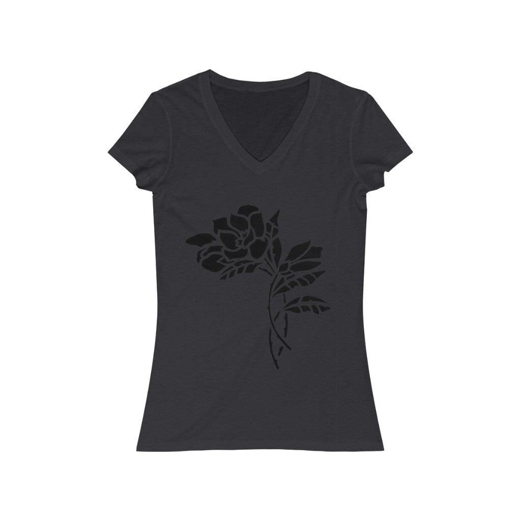 Flower 9 - Women's Jersey Short Sleeve V-Neck Tee
