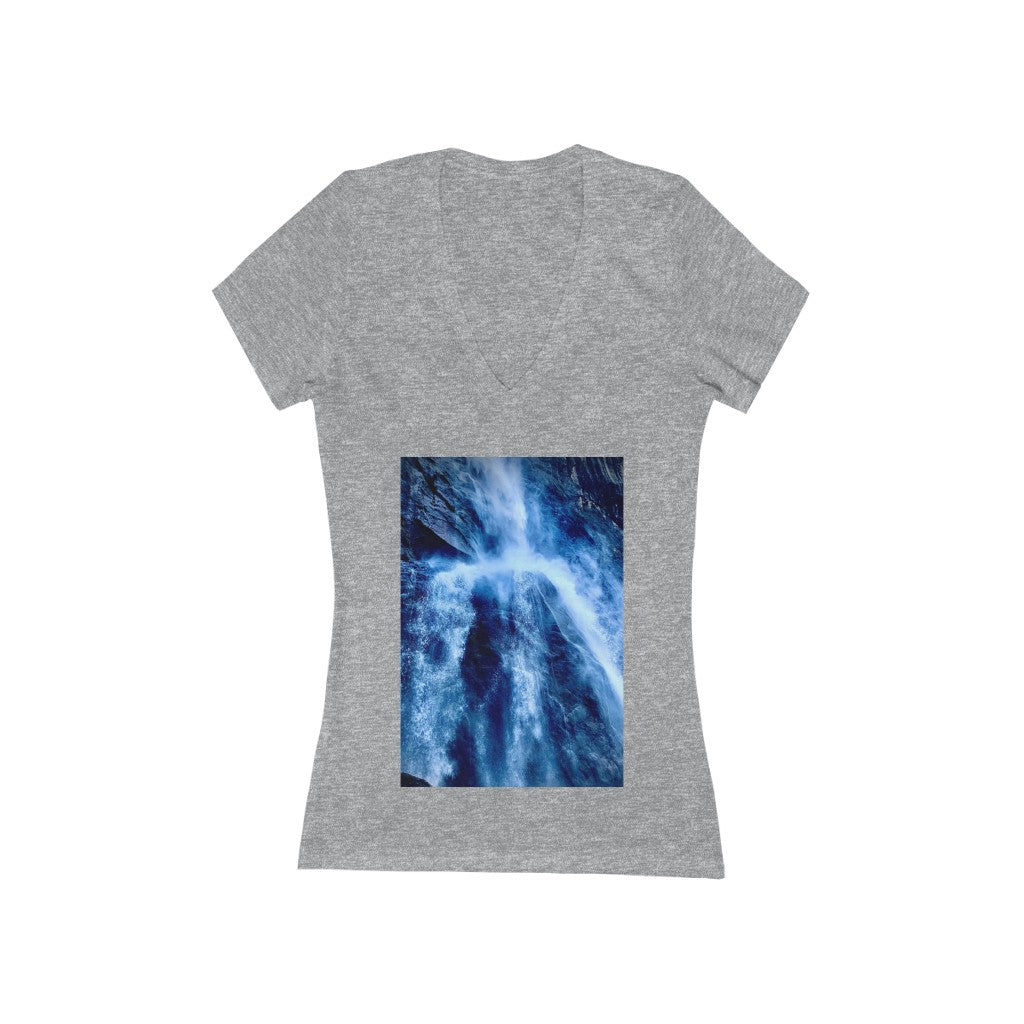 Yosemite Falls 2 - Women's Jersey Short Sleeve V-Neck Tee