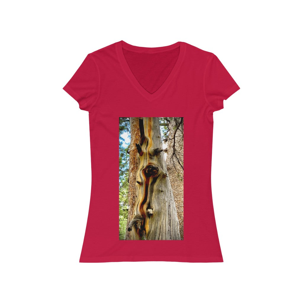 Yosemite Tree - Women's Jersey Short Sleeve V-Neck Tee