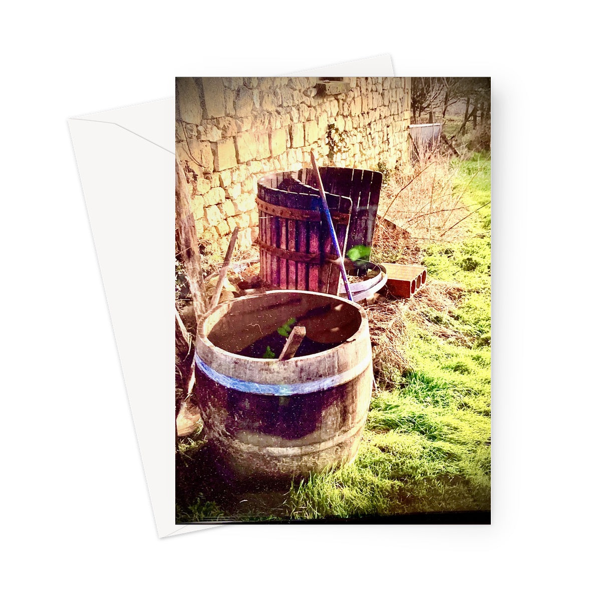 Barrels in Loire Valley Greeting Card