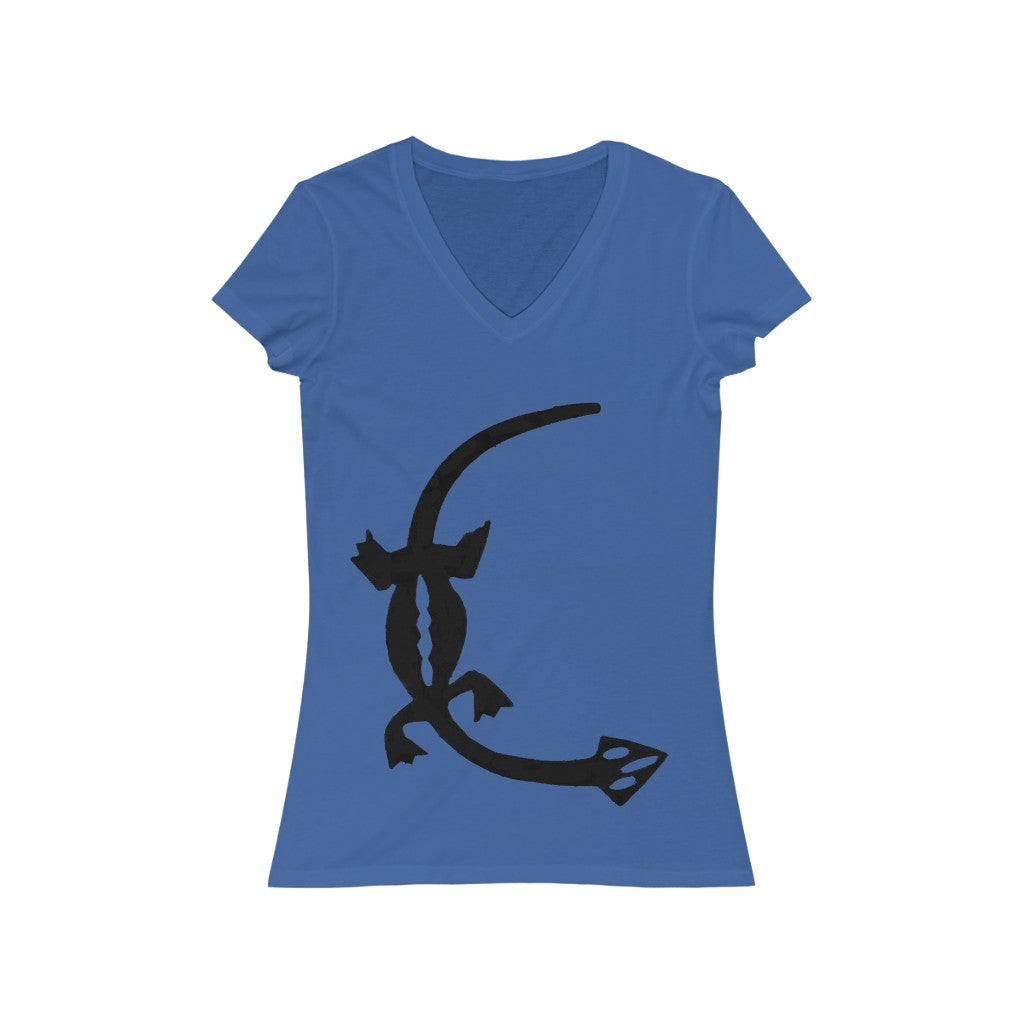 Dinosaur - Women's Jersey Short Sleeve V-Neck Tee