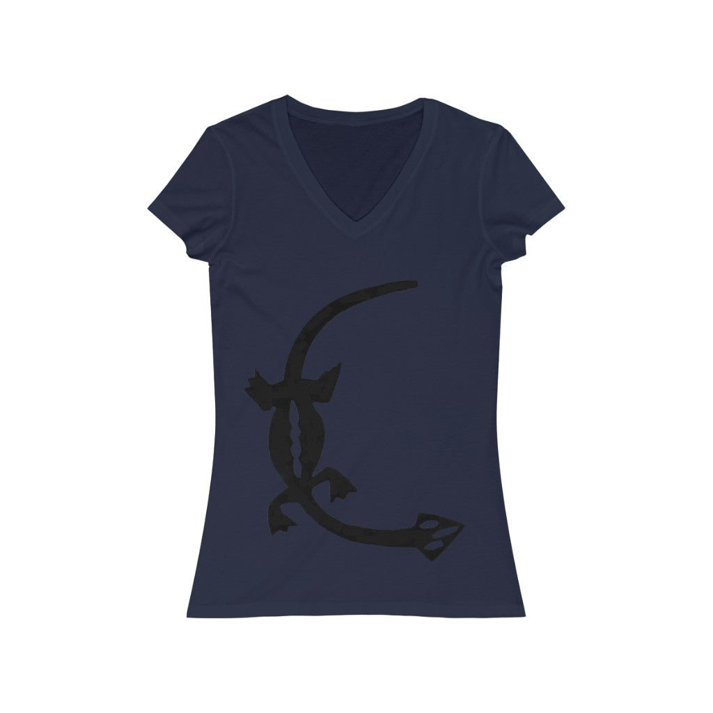 Dinosaur - Women's Jersey Short Sleeve V-Neck Tee